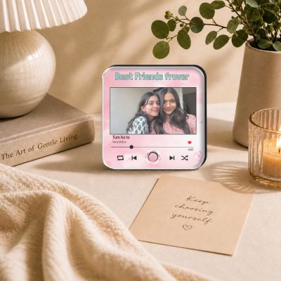 Personalized Musical Fridge Magnet with Photo & Song Rechargeable Battery with Type-C USB Charging | Long-Distance Bestie Gift  Birthday Gift for Bestie & Friends
